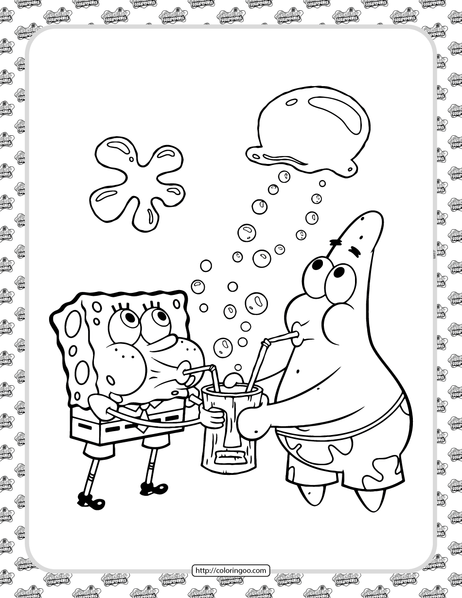 Sponge Bob Coloring Sheet 7