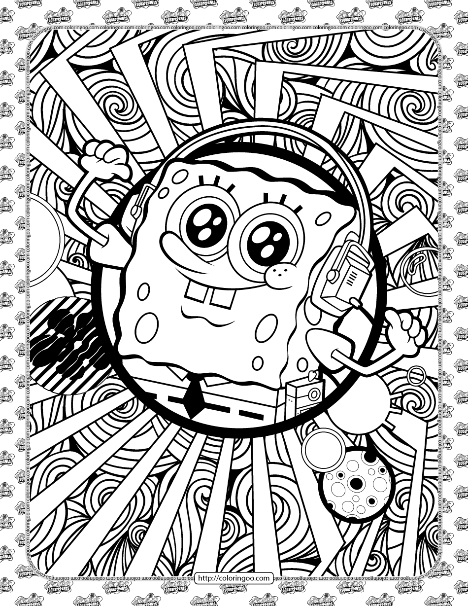 Sponge Bob Coloring Sheet 77