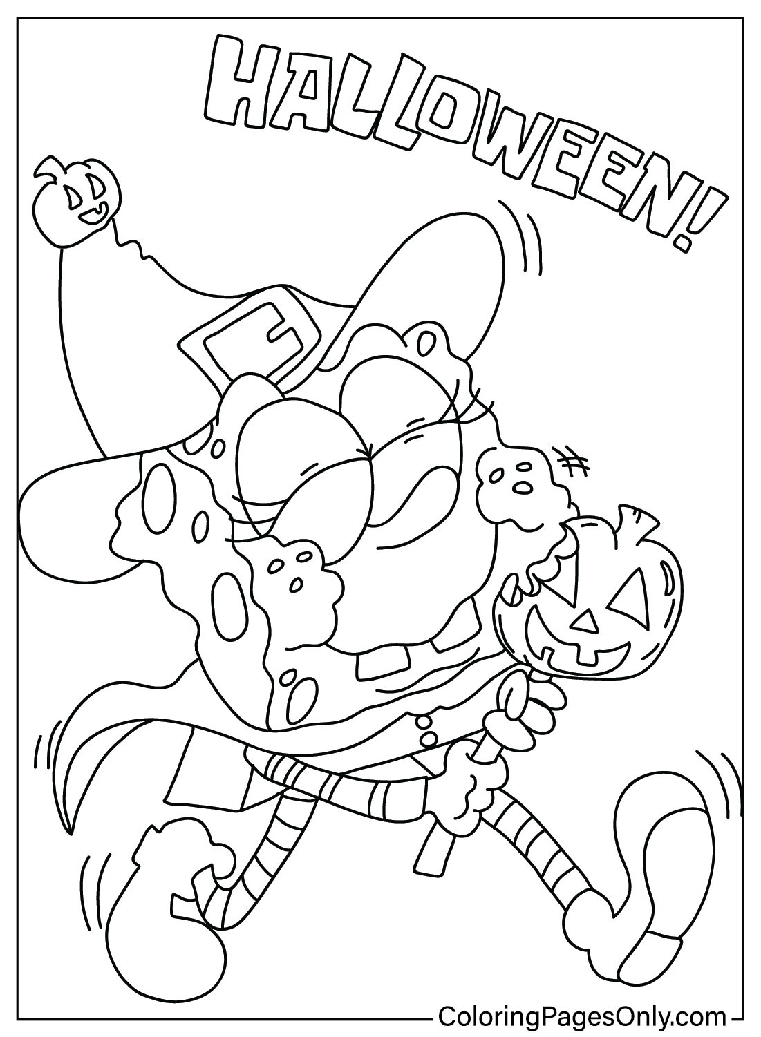 Spongebob Coloring Pages Halloween 16