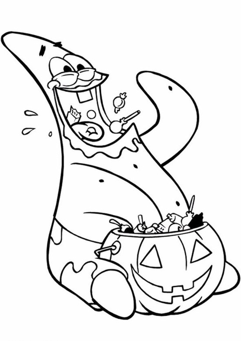 Spongebob Coloring Pages Halloween 24