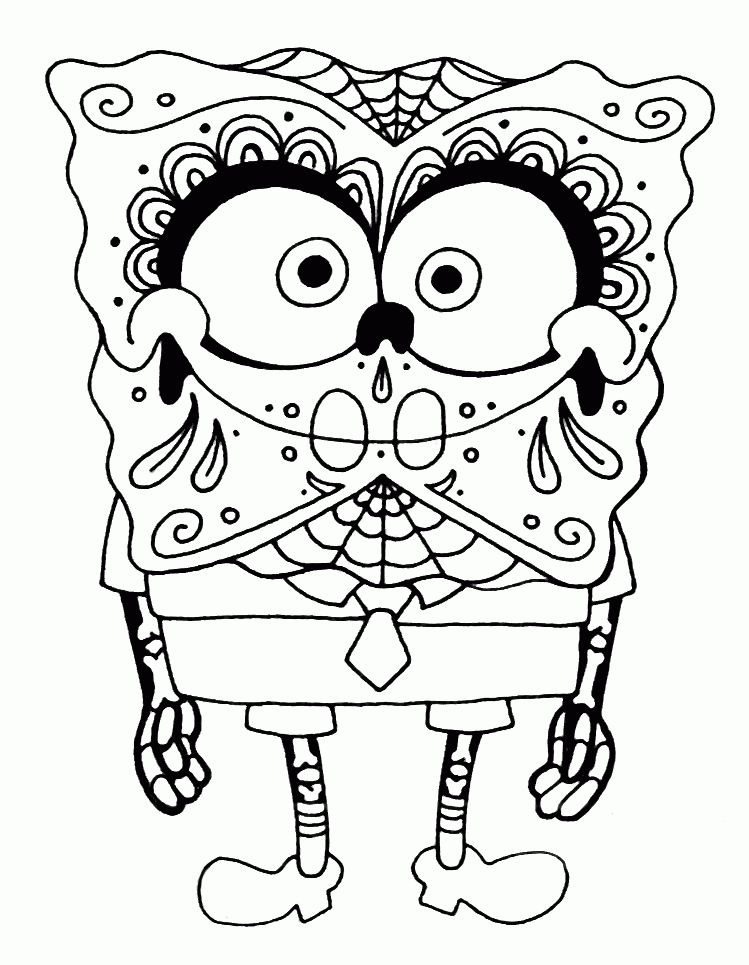 Spongebob Coloring Pages Halloween 36