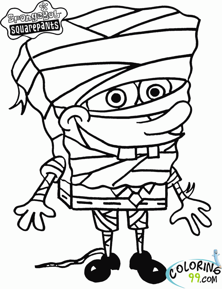 Spongebob Coloring Pages Halloween 37