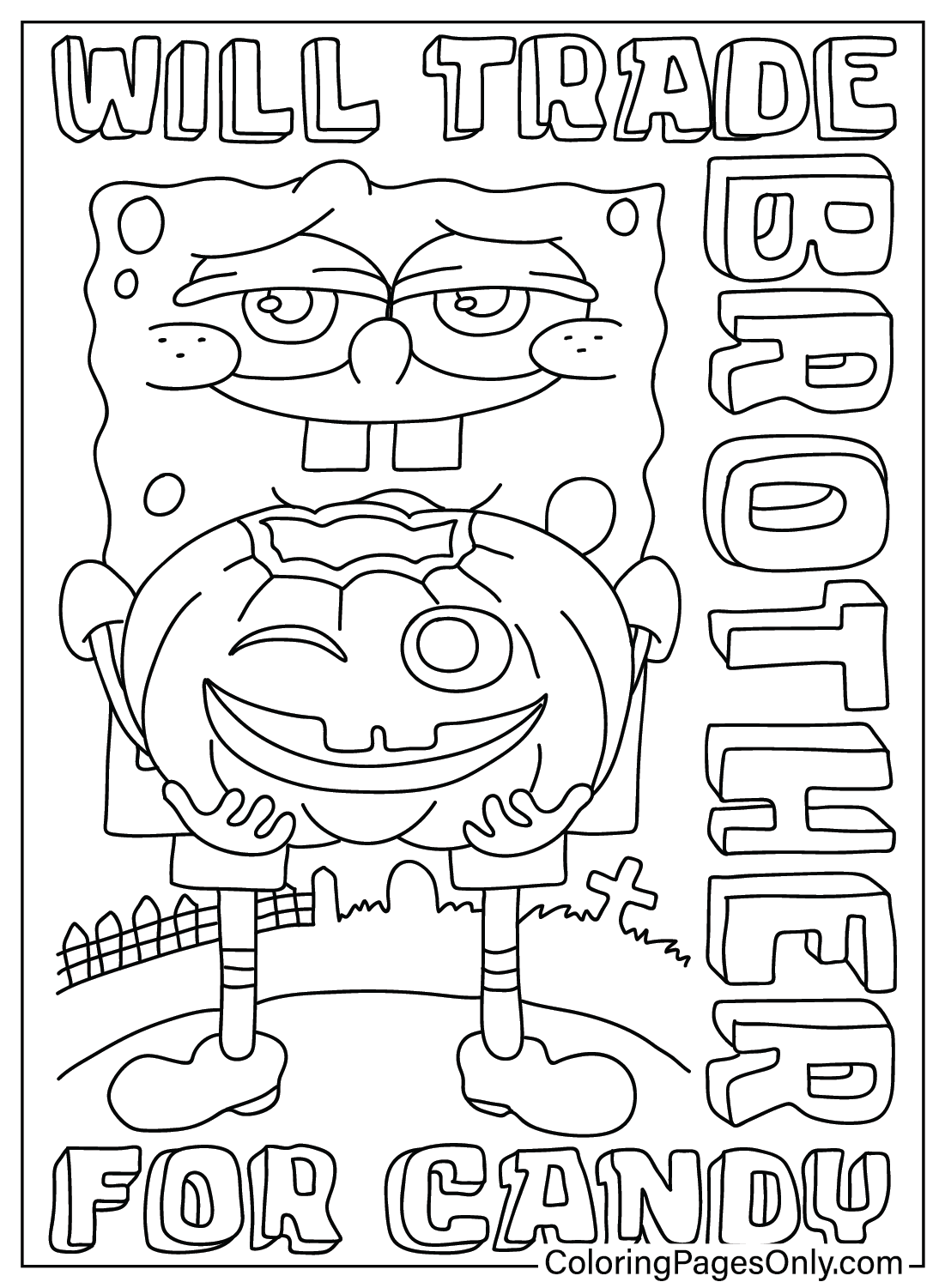 Spongebob Coloring Pages Halloween 39