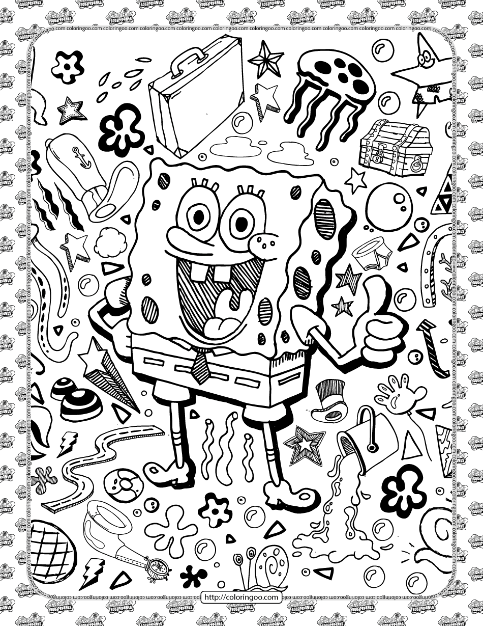 Spongebob Coloring Pages Halloween 43