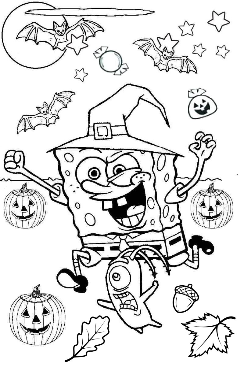 Spongebob Coloring Pages Halloween 48