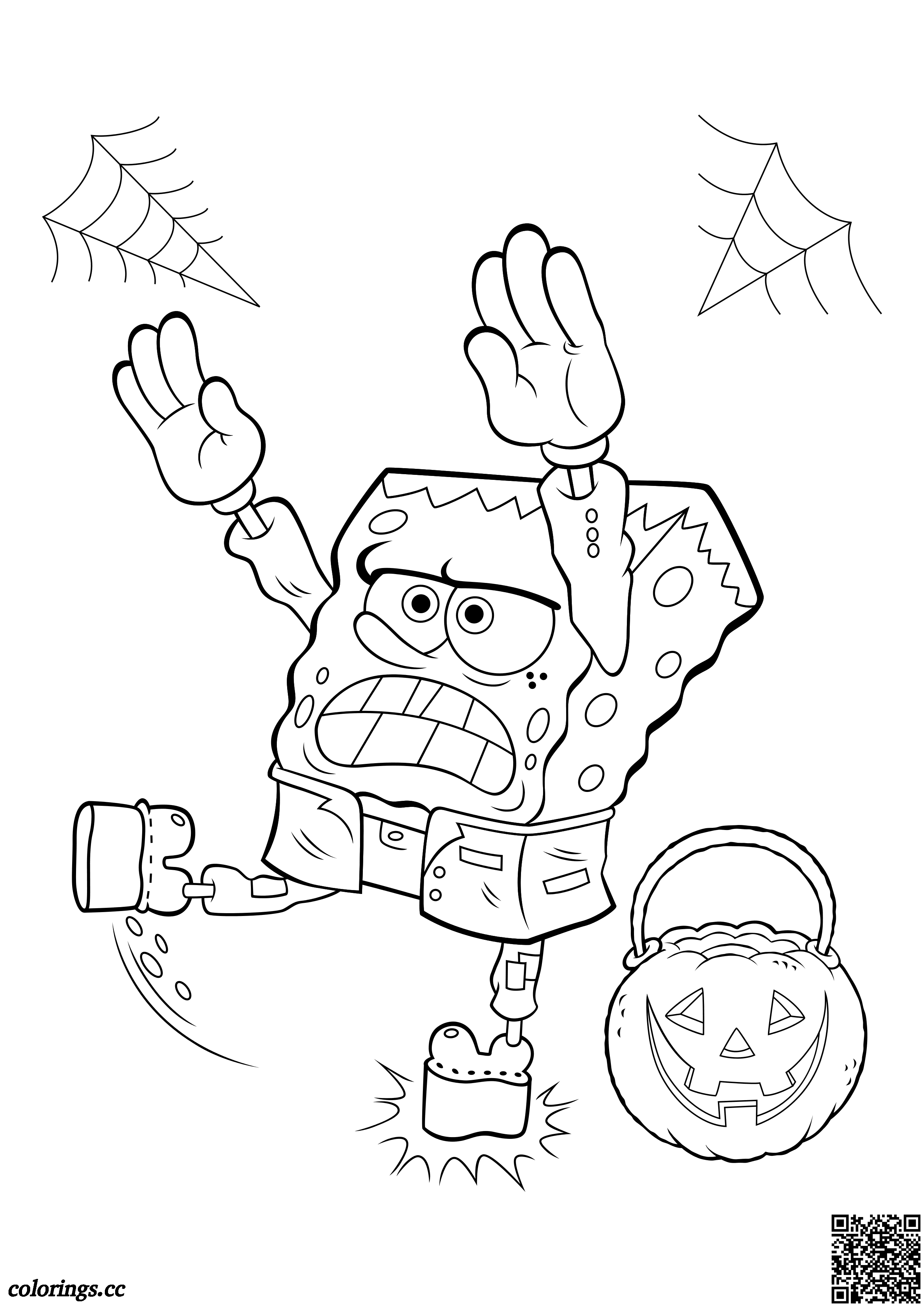 Spongebob Coloring Pages Halloween 59