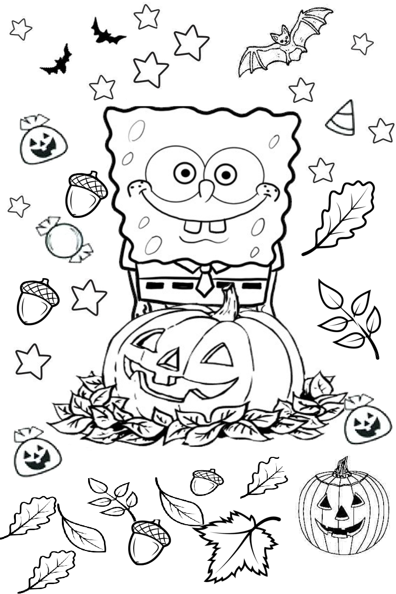 Spongebob Coloring Pages Halloween 71