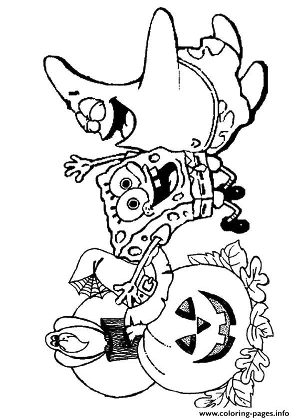 Spongebob Coloring Pages Halloween 81