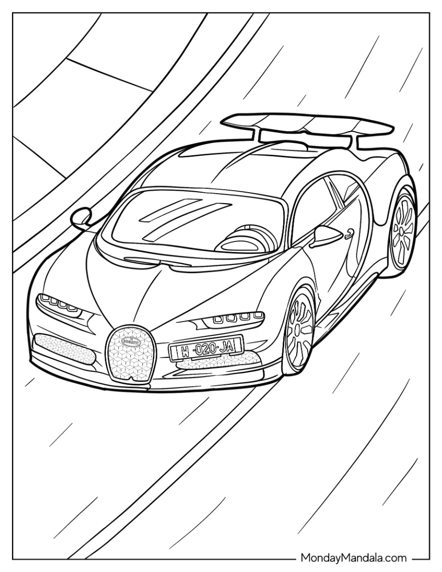 45 Bugatti Coloring Sheet 13