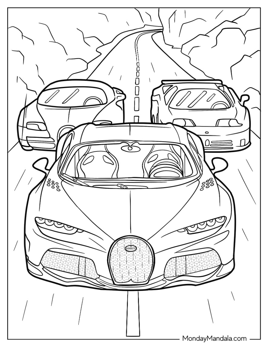 45 Bugatti Coloring Sheet 3