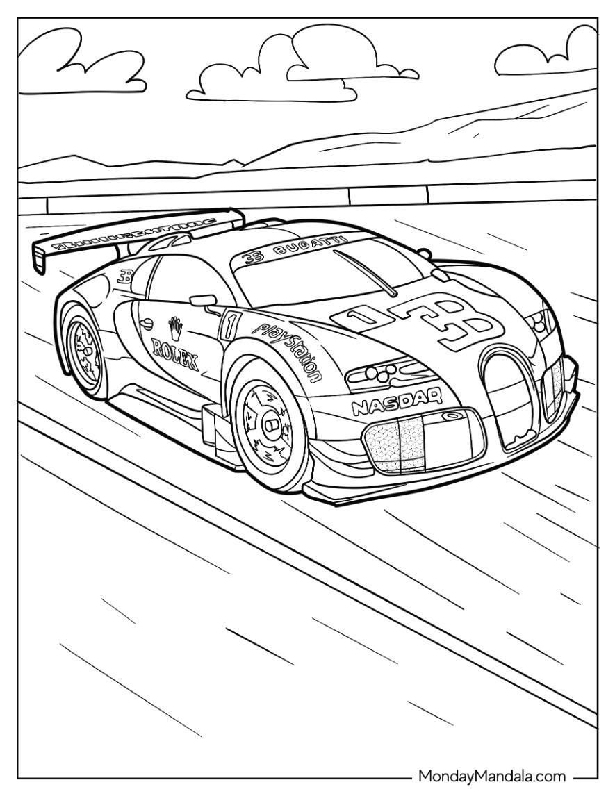 45 Bugatti Coloring Sheet 37