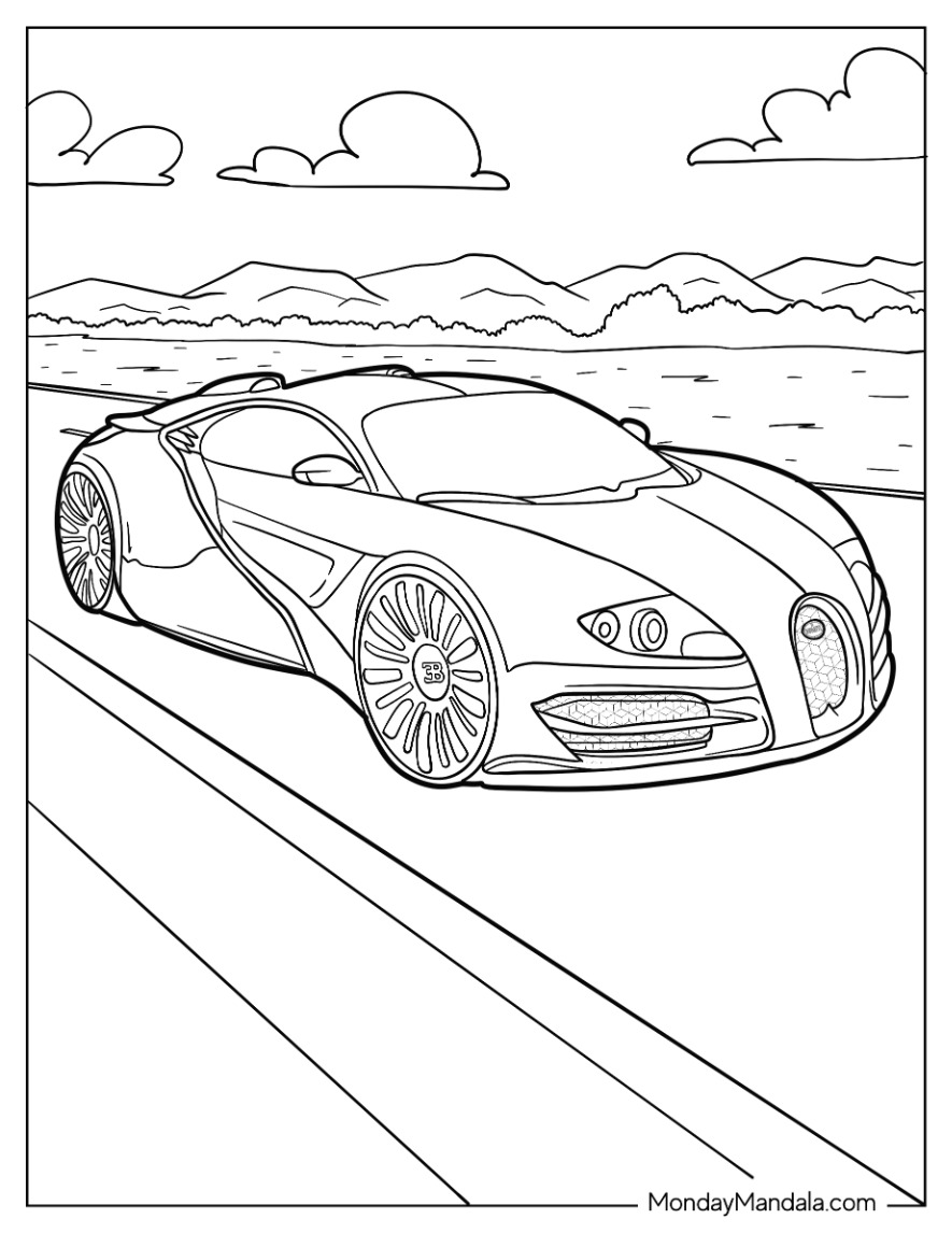 45 Bugatti Coloring Sheet 49