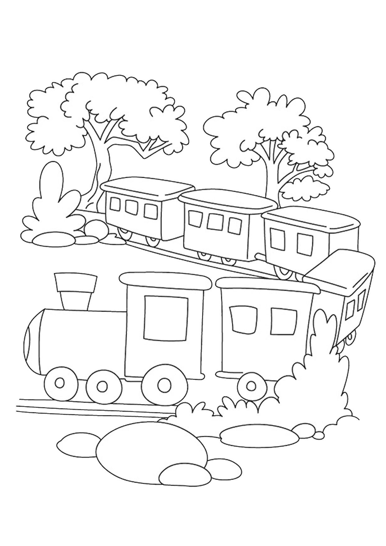 45 Christmas Train Coloring Page 12