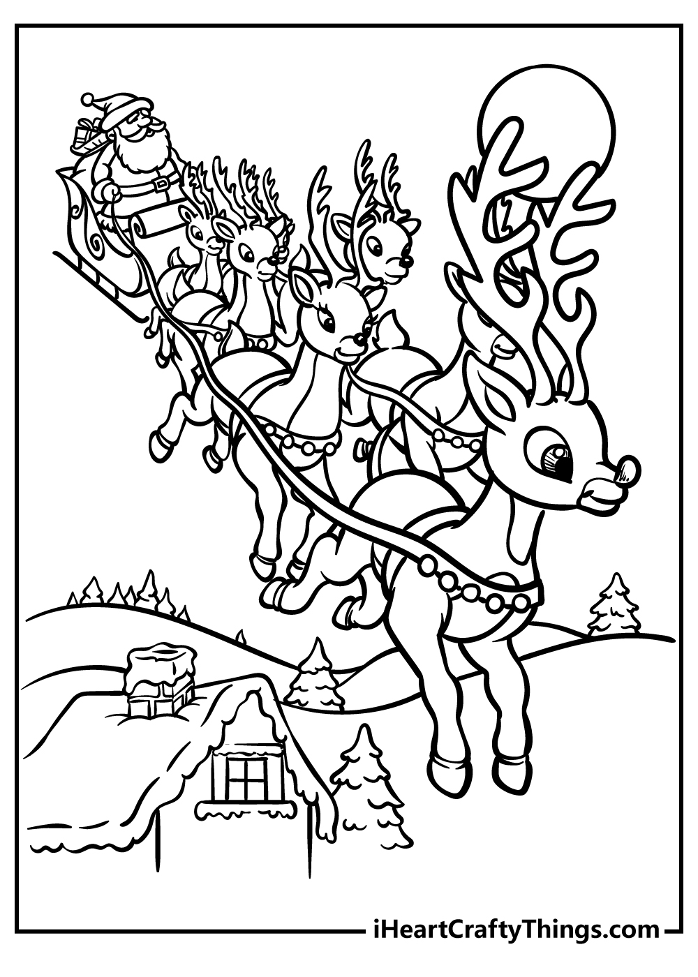 45 Christmas Train Coloring Page 3