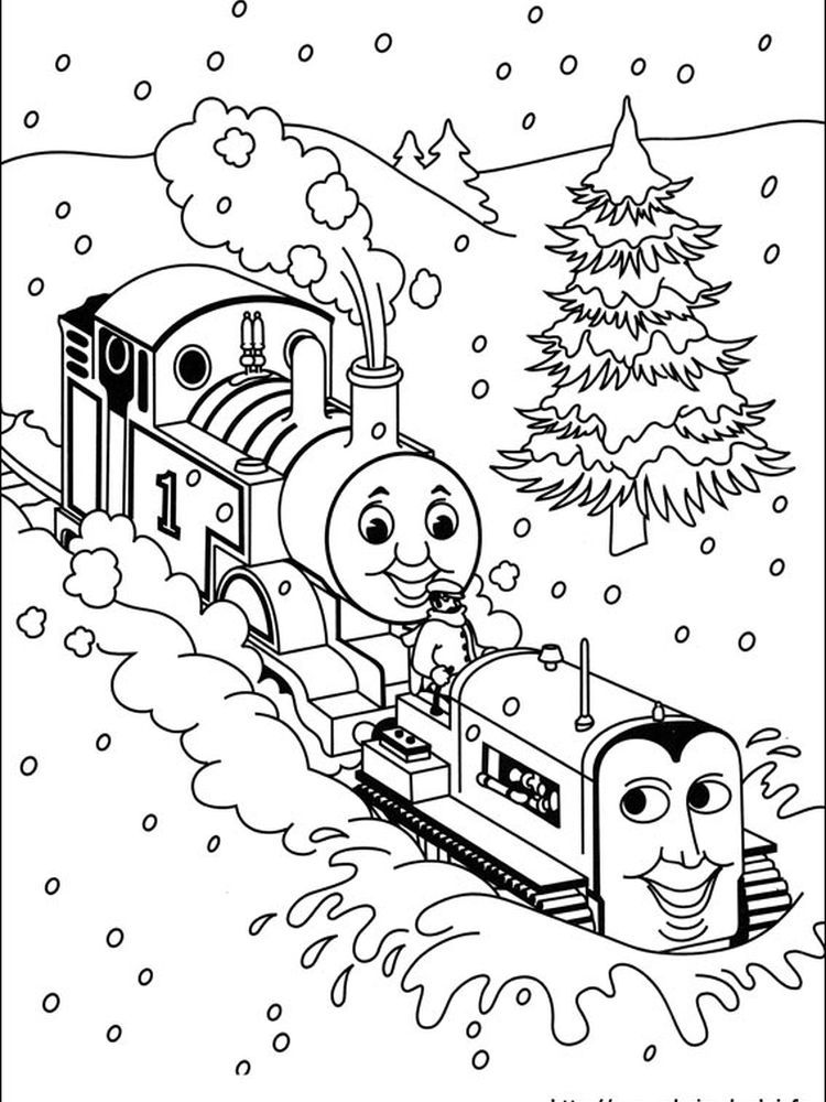 45 Christmas Train Coloring Page 47