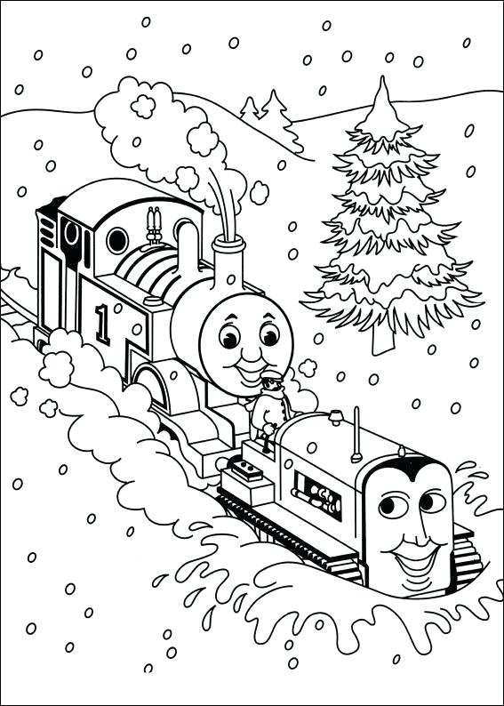 45 Christmas Train Coloring Page 48