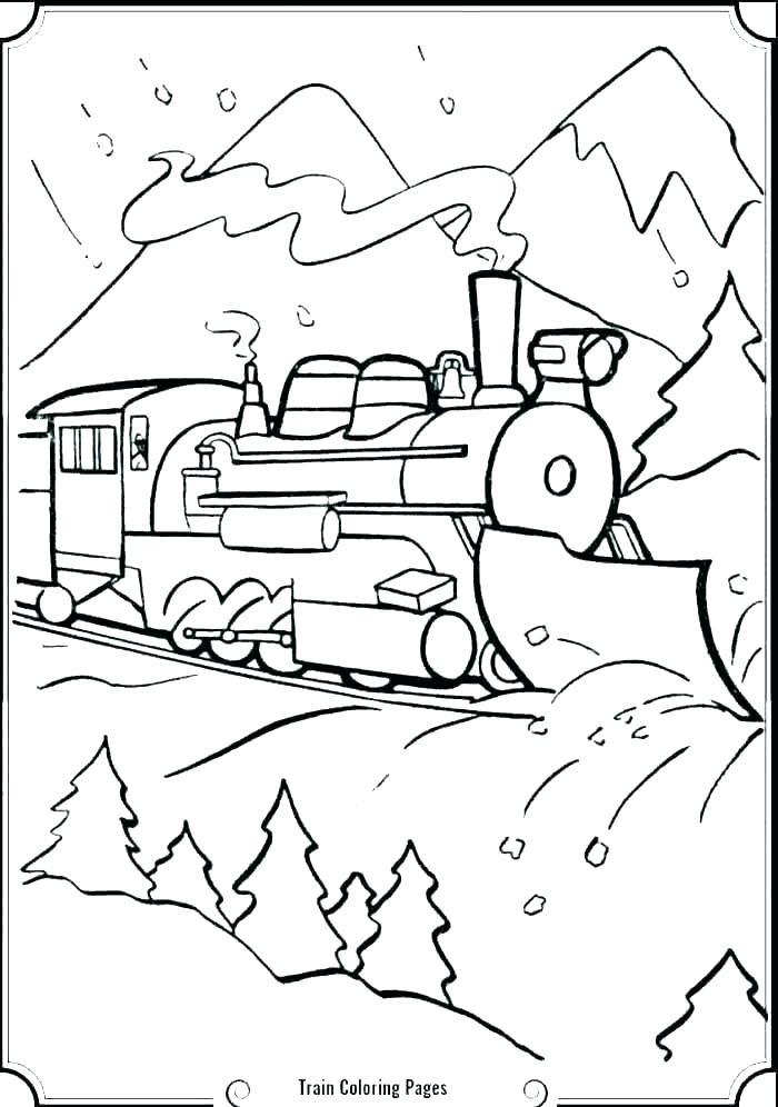 45 Christmas Train Coloring Page 5