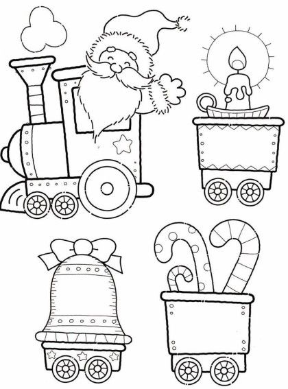 45 Christmas Train Coloring Page 50