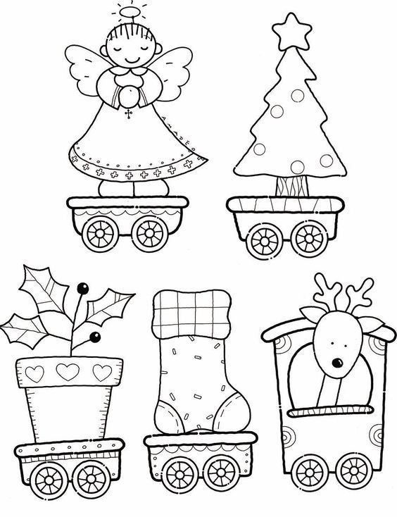 45 Christmas Train Coloring Page 51