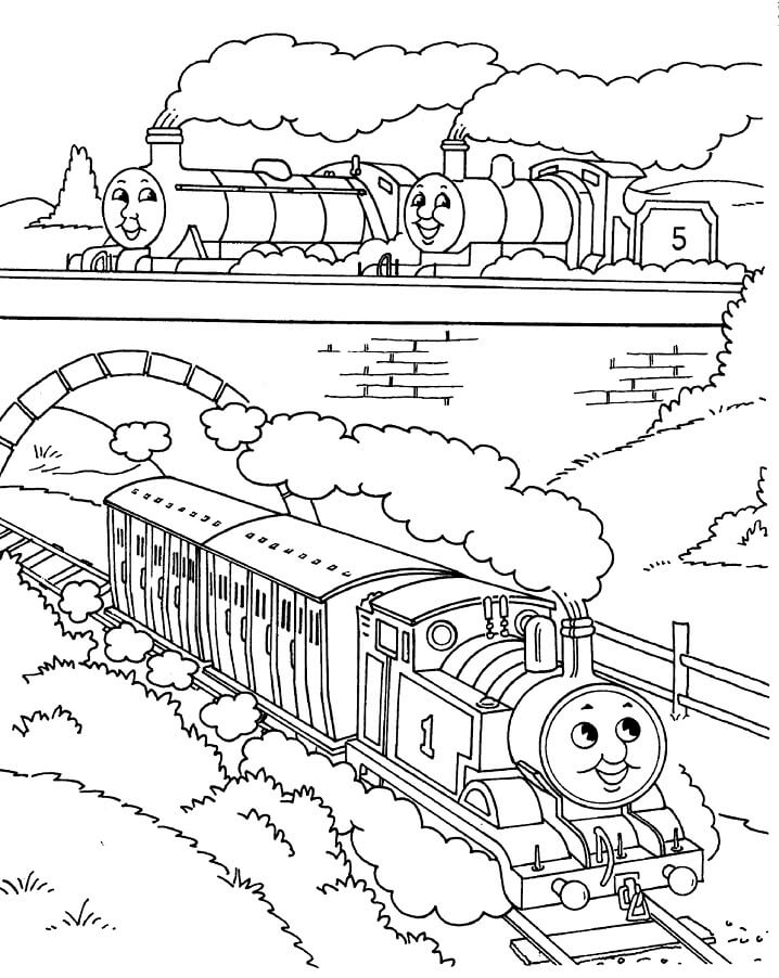 45 Christmas Train Coloring Page 6