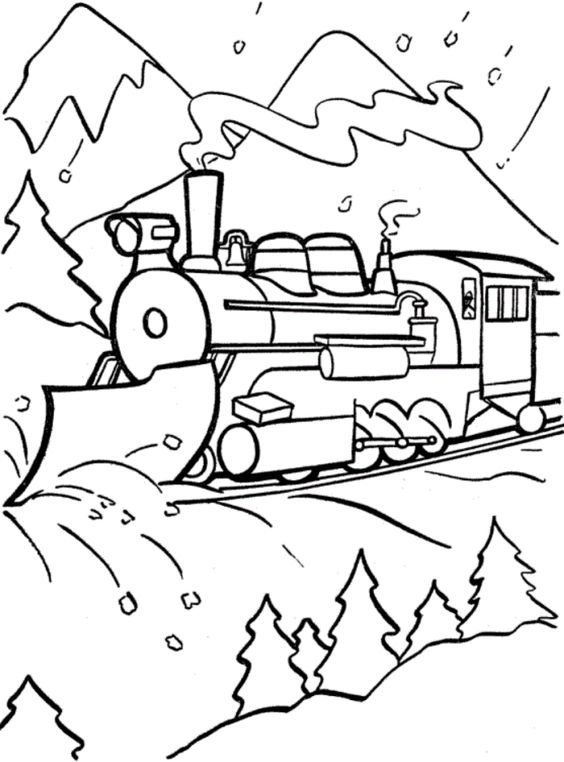 45 Christmas Train Coloring Page 63