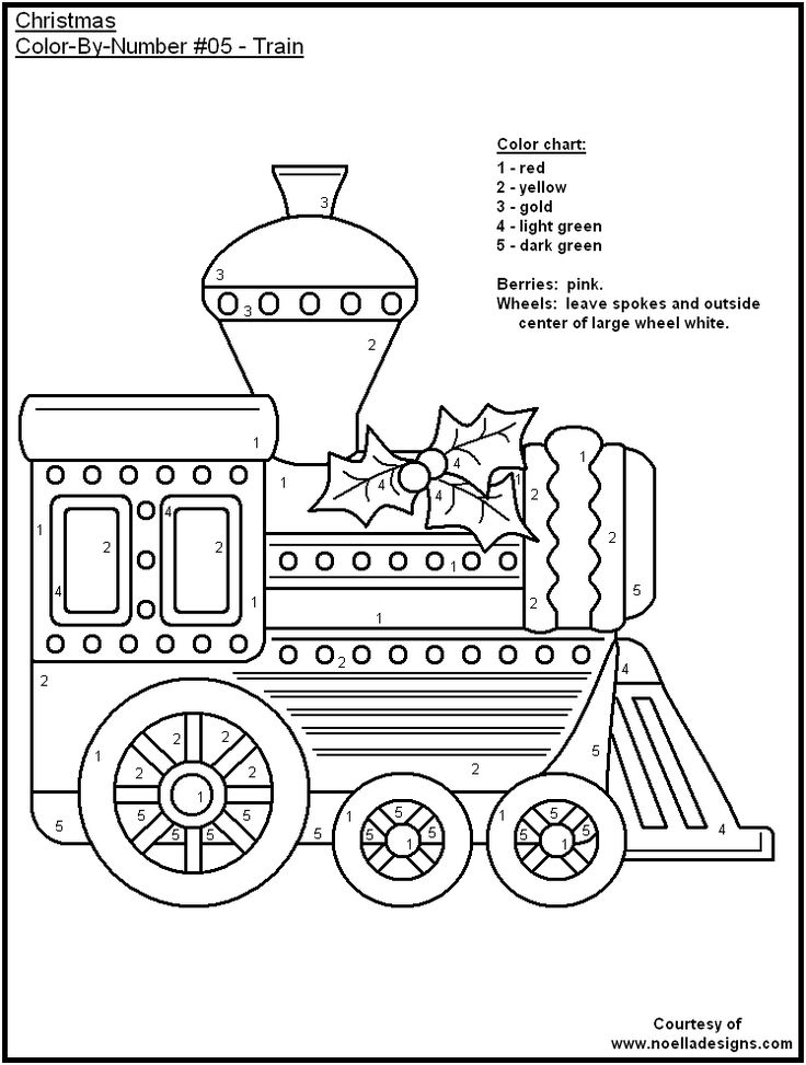 45 Christmas Train Coloring Page 9