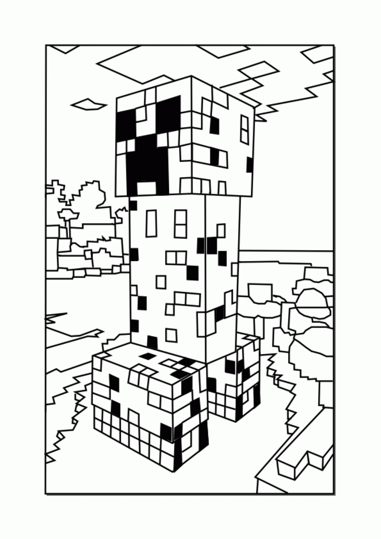 45 Free Minecraft Coloring Sheets 1