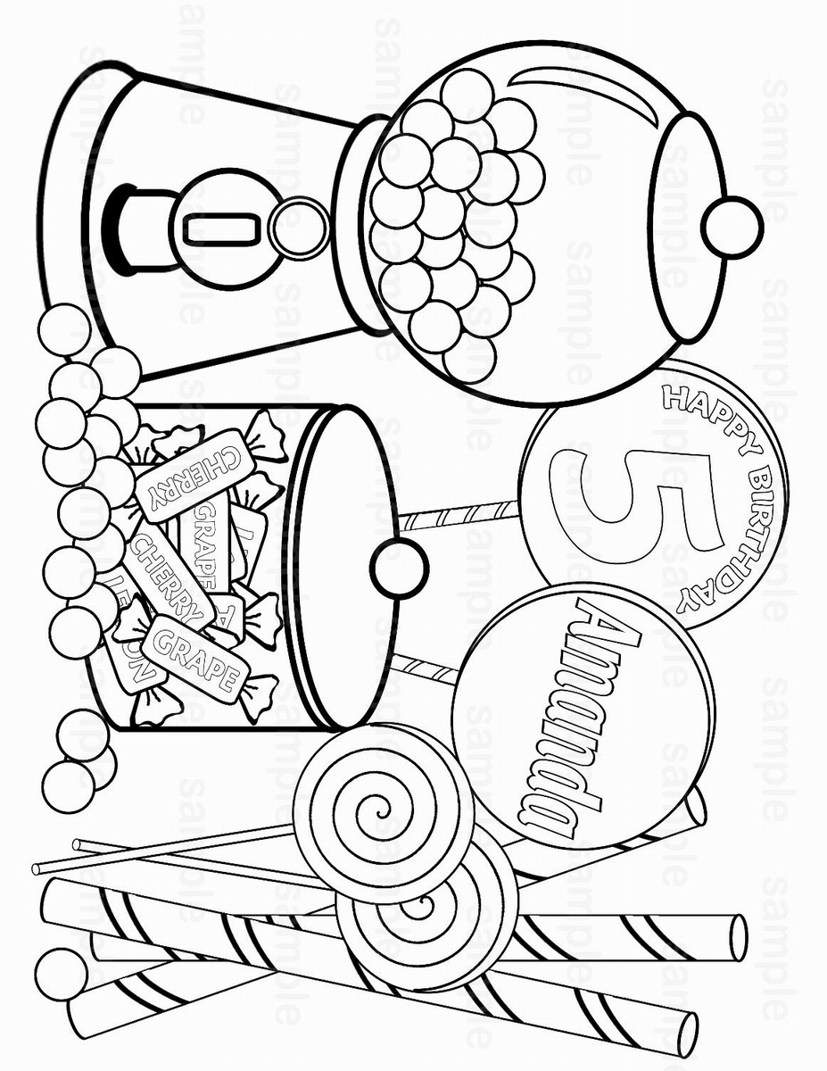 50 Candy Coloring Sheet 27