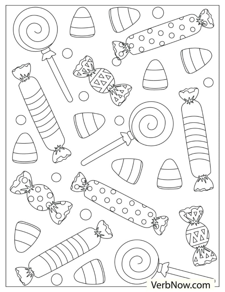 50 Candy Coloring Sheet 34