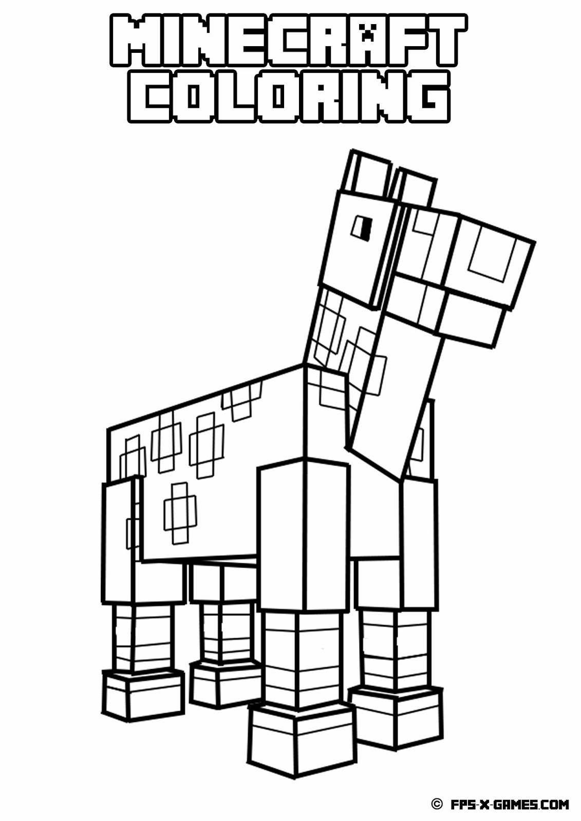 50 Free Printable Minecraft Coloring Sheets 2