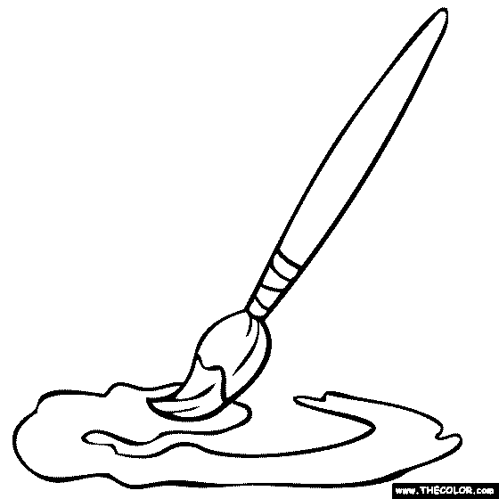 50 Paint Brushes Coloring Pages 23