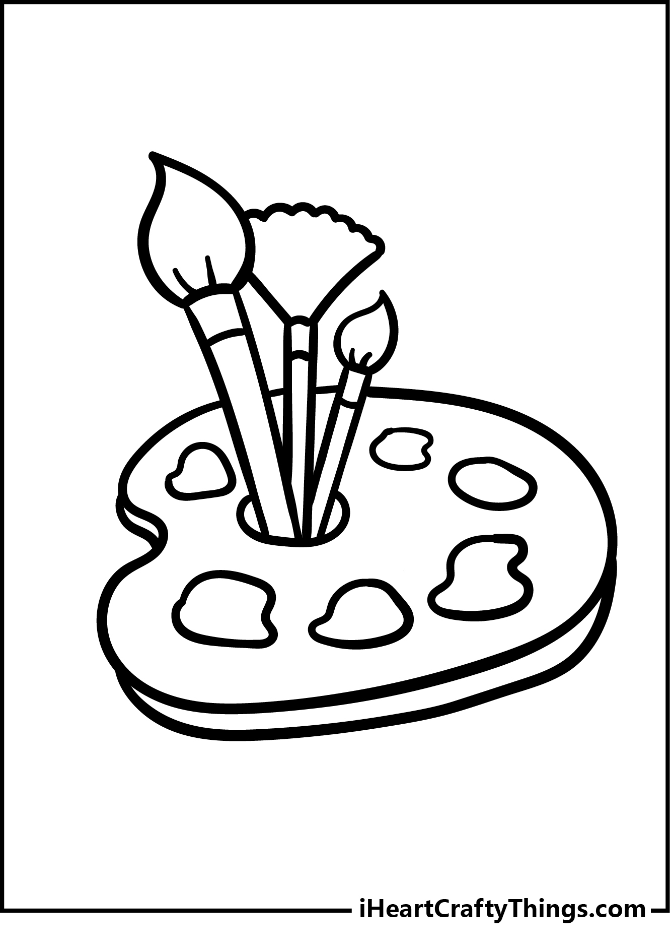 50 Paint Brushes Coloring Pages 26