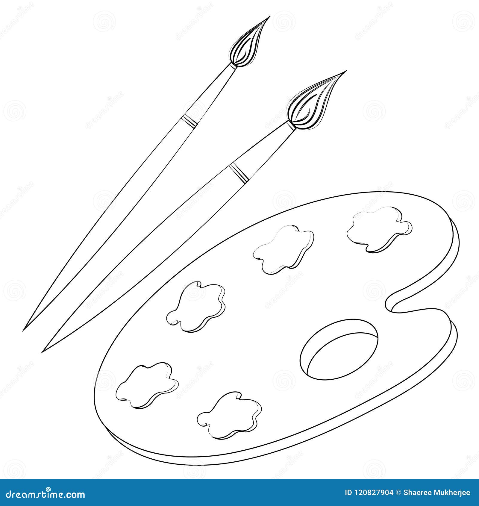 50 Paint Brushes Coloring Pages 28