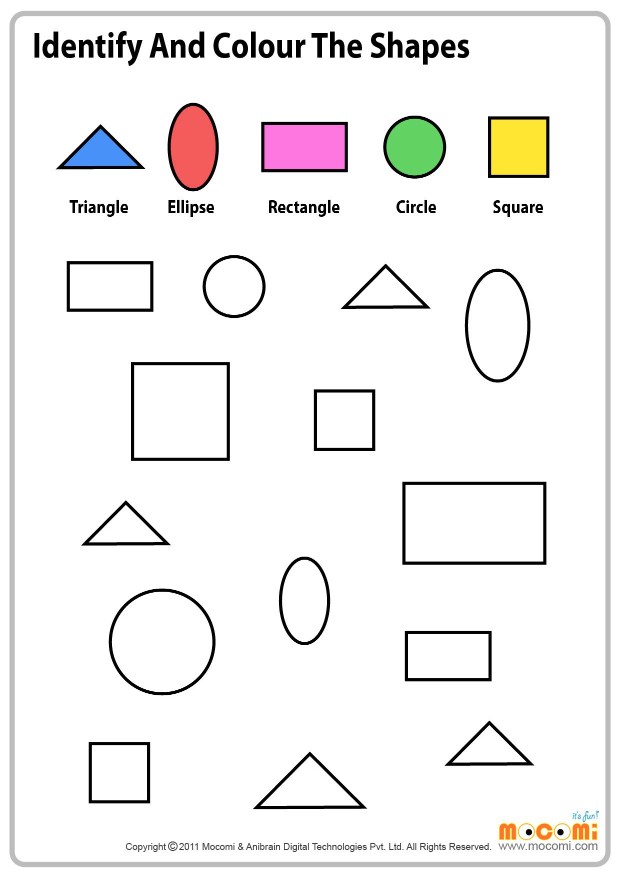 55 Color By Shape Coloring Pages 2