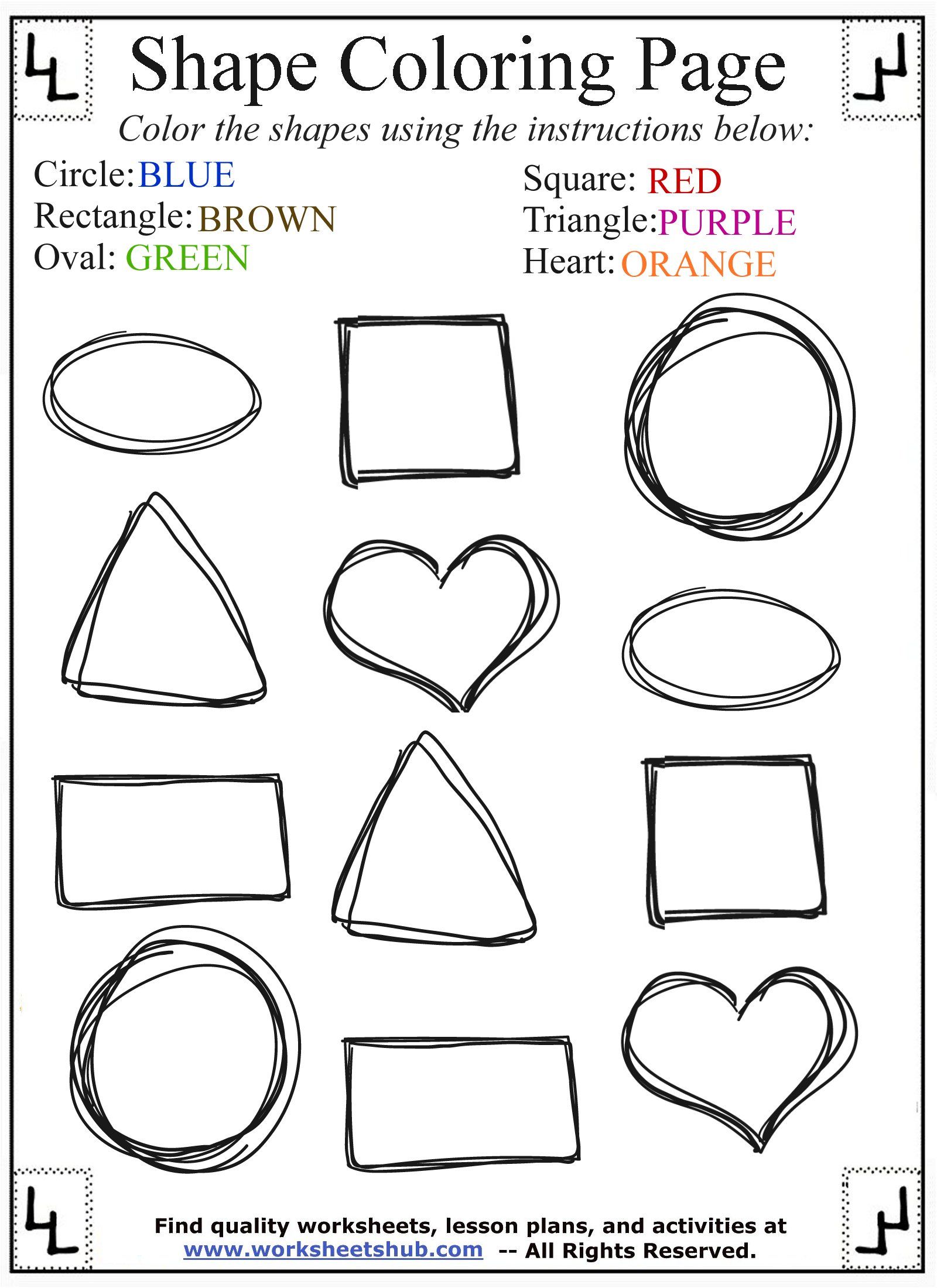 55 Color By Shape Coloring Pages 24