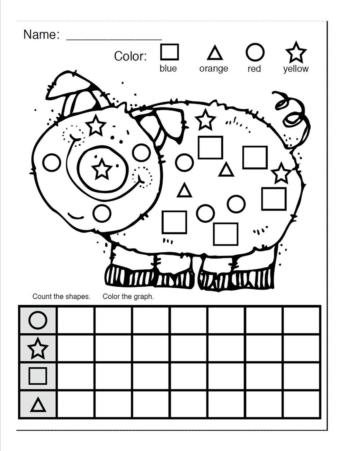 55 Color By Shape Coloring Pages 25