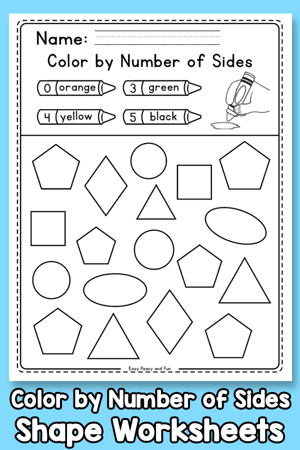 55 Color By Shape Coloring Pages 32