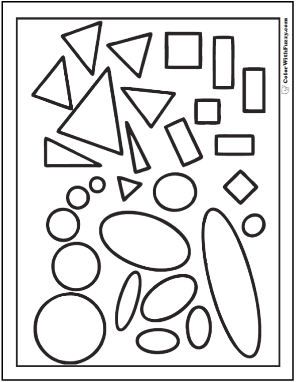 55 Color By Shape Coloring Pages 35