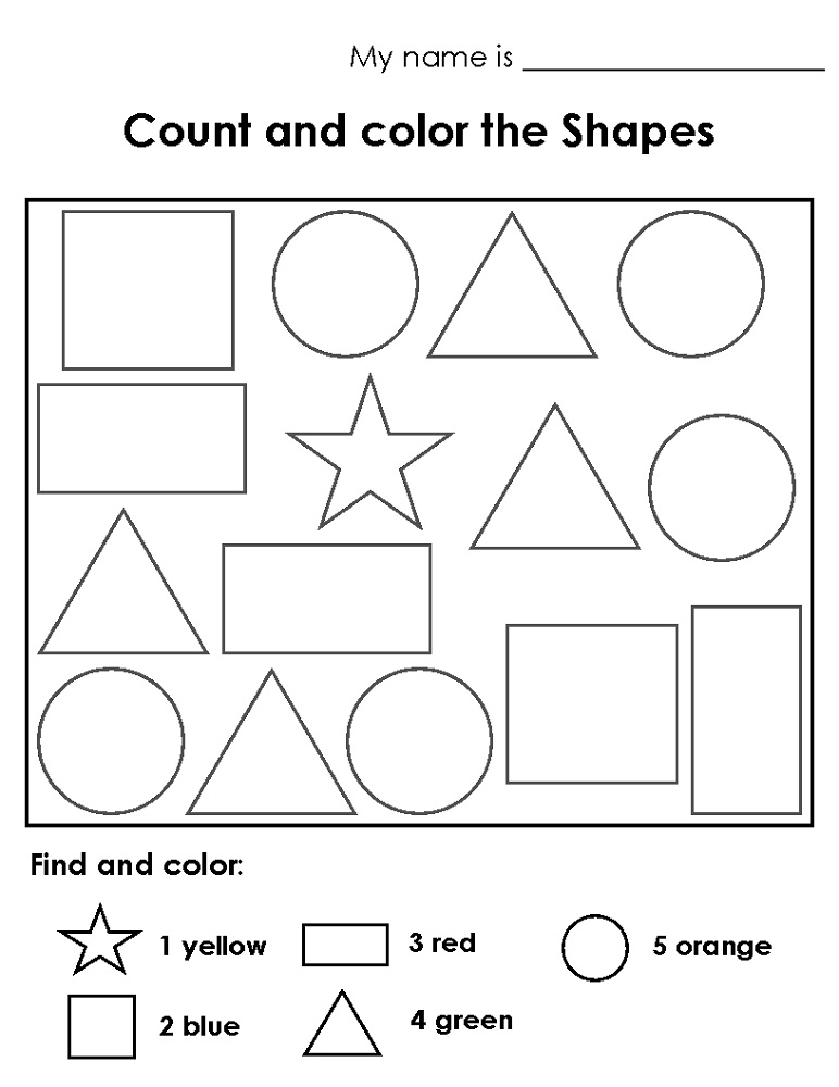 55 Color By Shape Coloring Pages 46