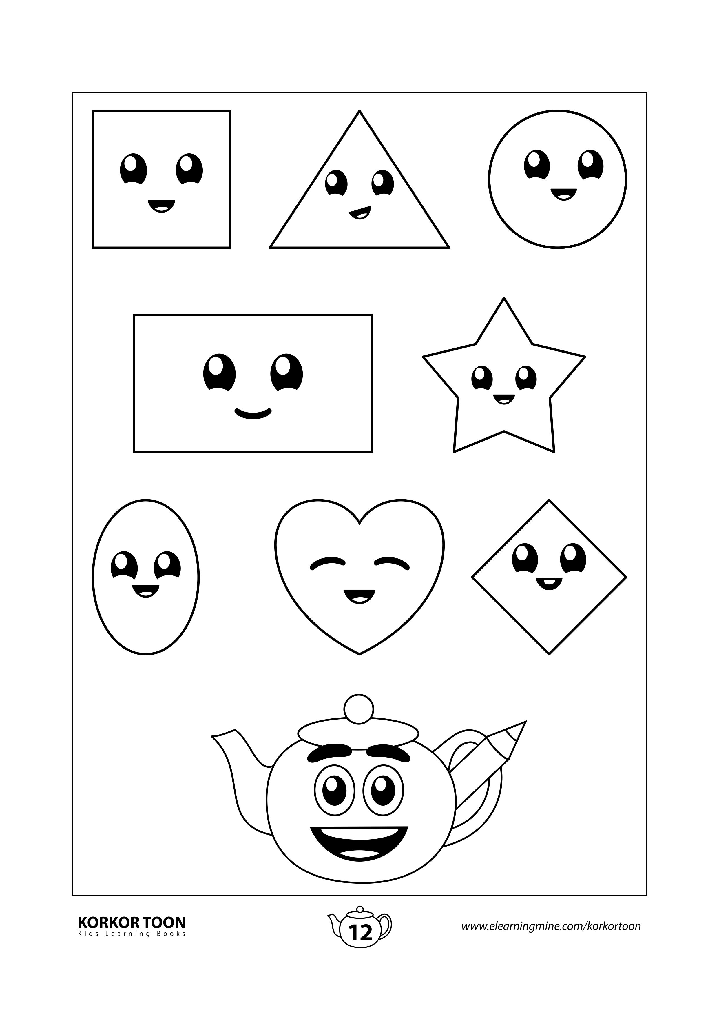 55 Color By Shape Coloring Pages 47