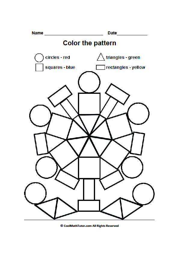 55 Color By Shape Coloring Pages 56