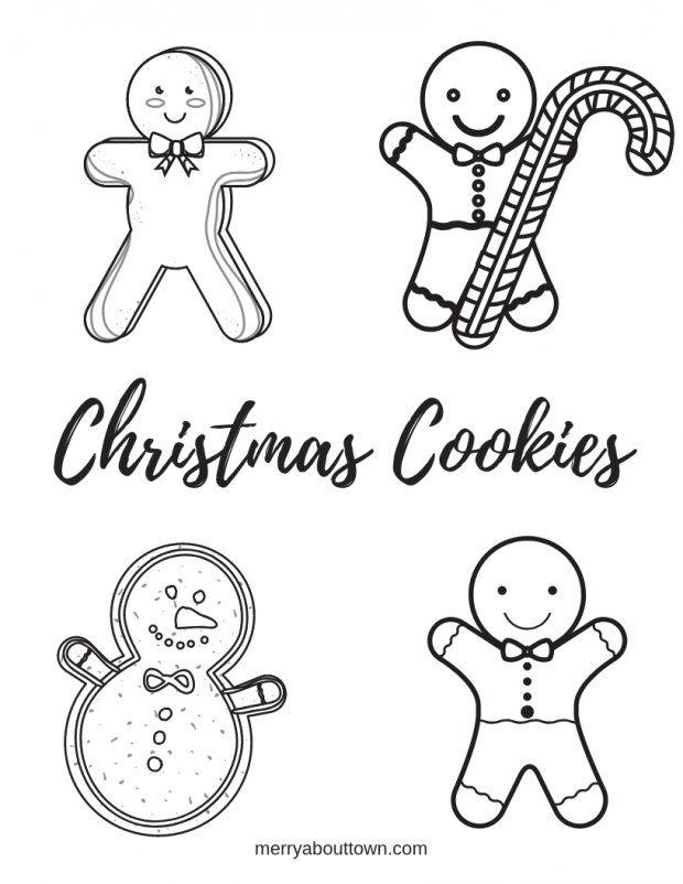 55 Coloring Pages Of Christmas Cookies 2