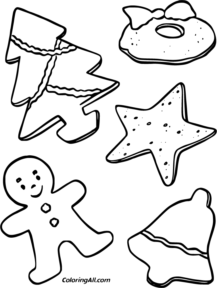 55 Coloring Pages Of Christmas Cookies 32