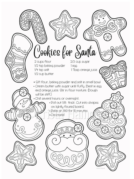 55 Coloring Pages Of Christmas Cookies 47