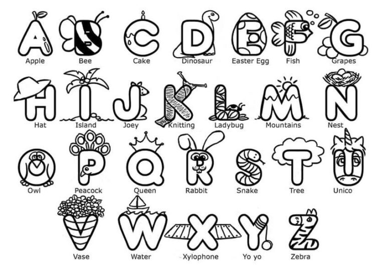 55 Free Abc Coloring Pages Printable 8