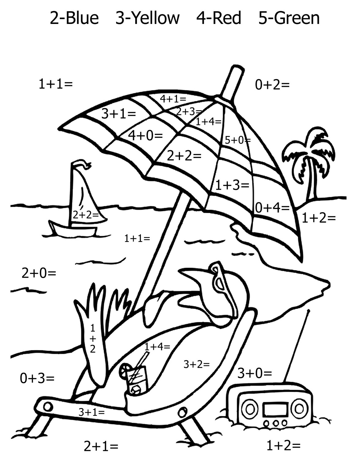 55 Kindergarten Math Coloring Pages 2