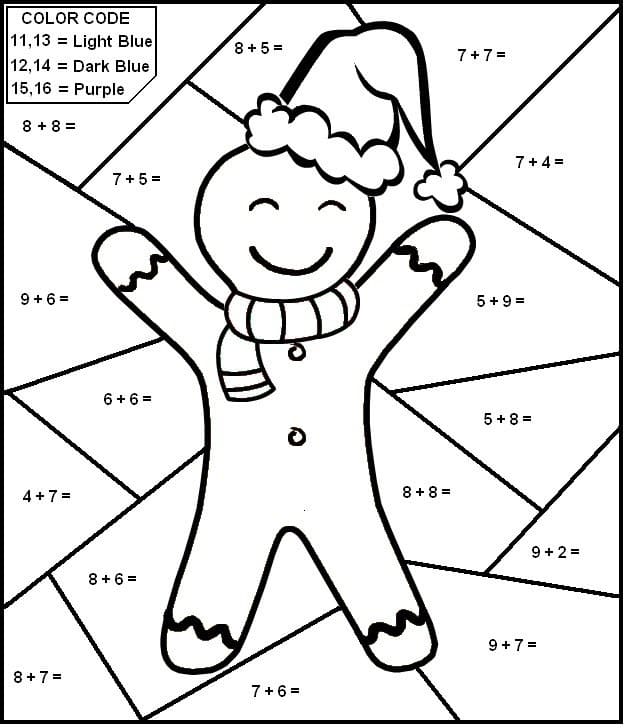 55 Math Addition Coloring Worksheets 12