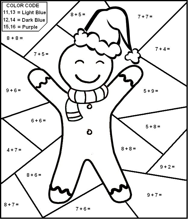 55 Math Addition Coloring Worksheets 46