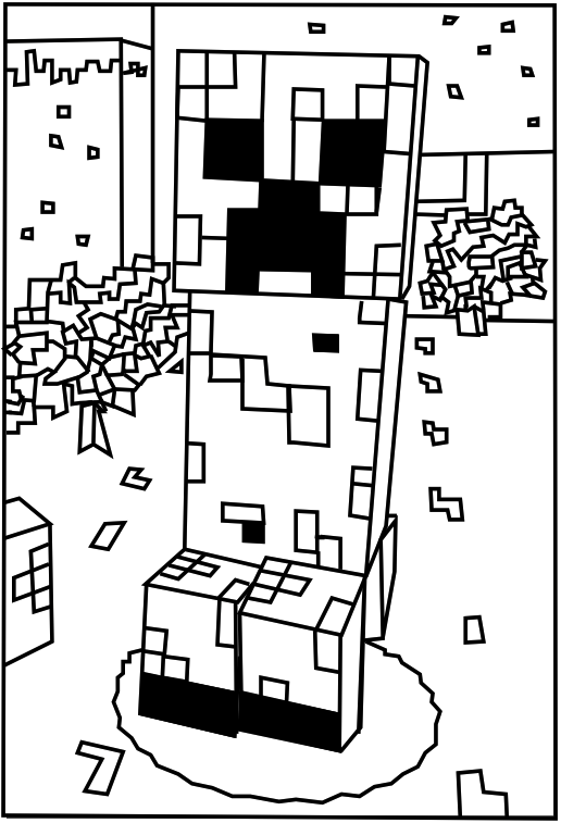 55 Minecraft Printable Coloring Page 30