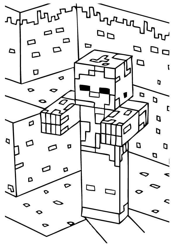 55 Minecraft Printable Coloring Page 35